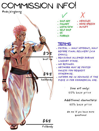commission sheet